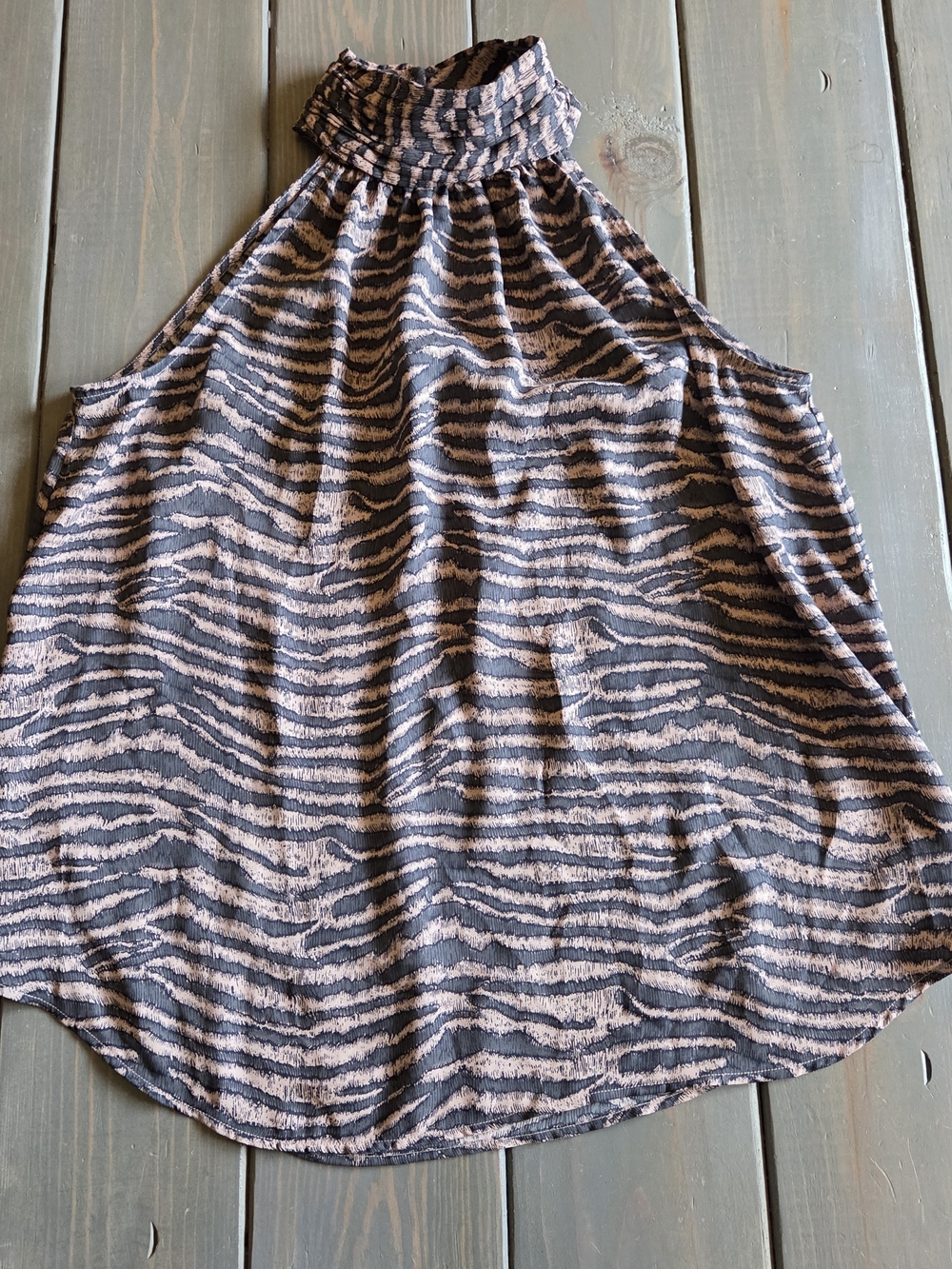 Joie Animal Print Halter Blouse Top Small Sleeveless